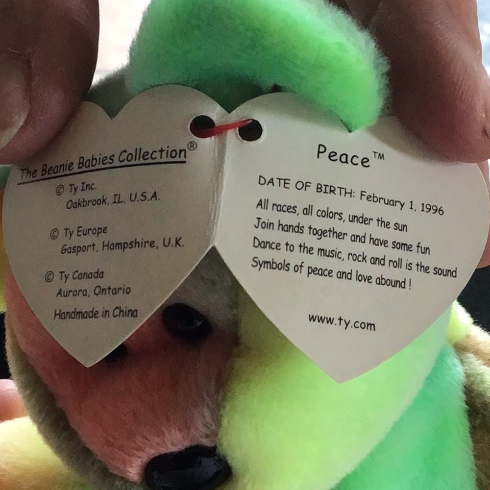 Ty Beanie Baby rare Peace - Picture 5 of 6